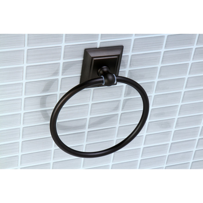 Kingston Millennium BA6014ORB 6-Inch Towel Ring, Oil Rubbed Bronze