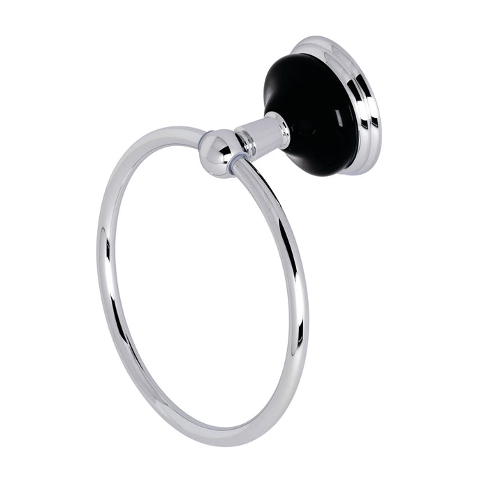 Kingston Heirloom BA9114C - Water Onyx 6-Inch Towel Ring, Polished Chrome