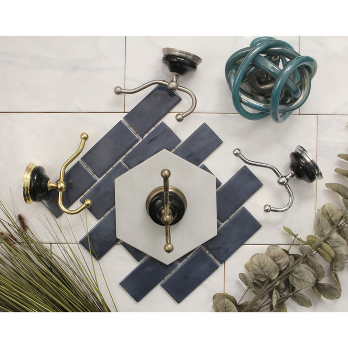 Kingston Heirloom BA9117AB - Water Onyx Robe Hook, Antique Brass