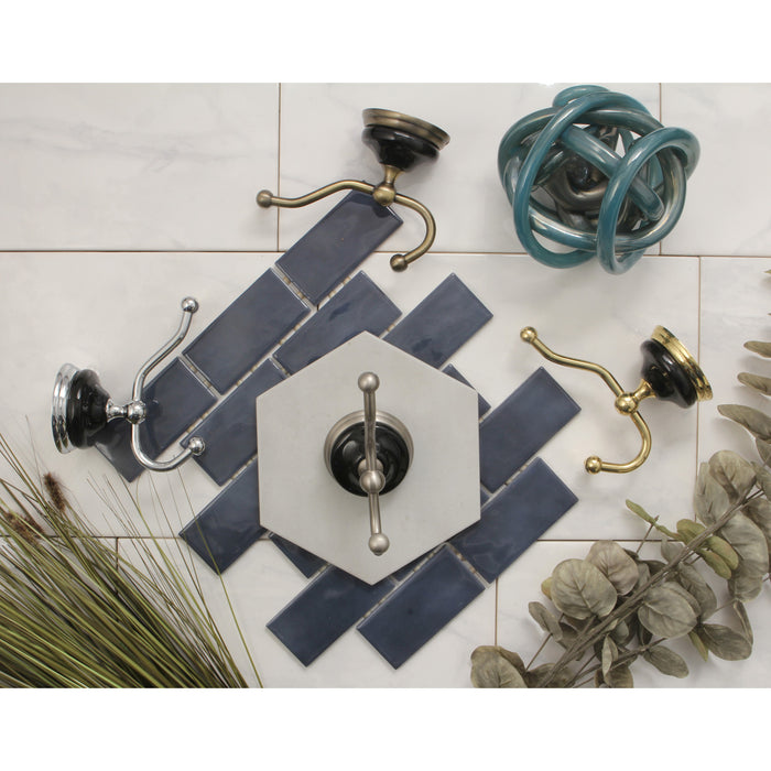 Kingston Heirloom BA9117BN - Water Onyx Robe Hook, Brushed Nickel