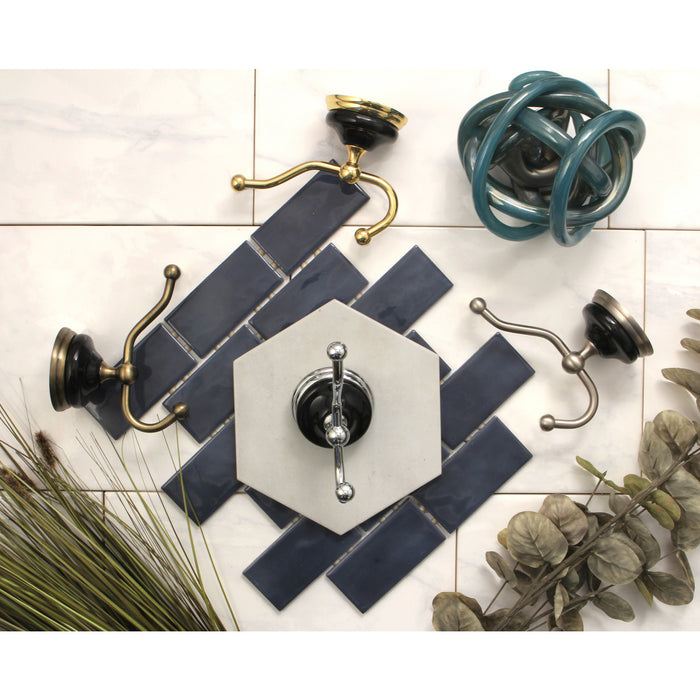 Kingston Heirloom BA9117C - Water Onyx Robe Hook, Polished Chrome
