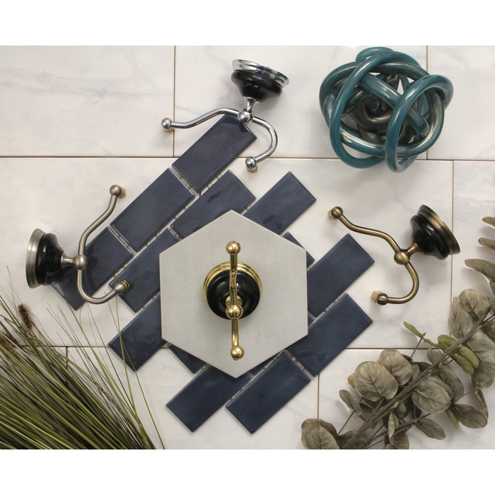 Kingston Heirloom BA9117PB - Water Onyx Robe Hook, Polished Brass