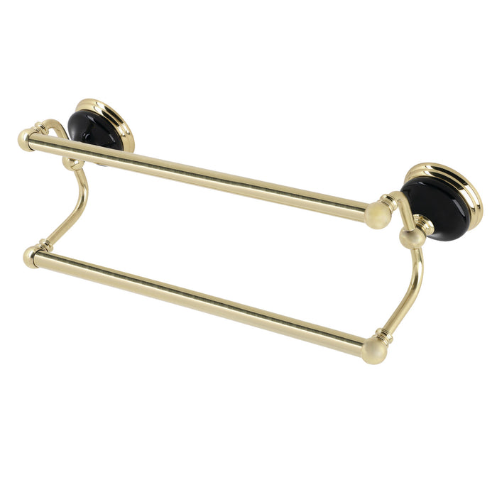 Kingston Heirloom BA91318PB - Water Onyx 18-Inch Double Towel Bar, Polished Brass