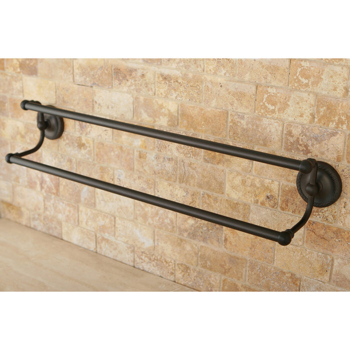 Kingston Laurel BA913ORB 24-Inch Double Towel Bar, Oil Rubbed Bronze