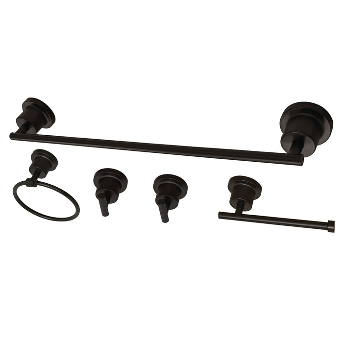Kingston Sona BAH8212478ORB - Concord 5-Piece 18-Inch Towel Bar Bathroom Accessory Set, Oil Rubbed Bronze