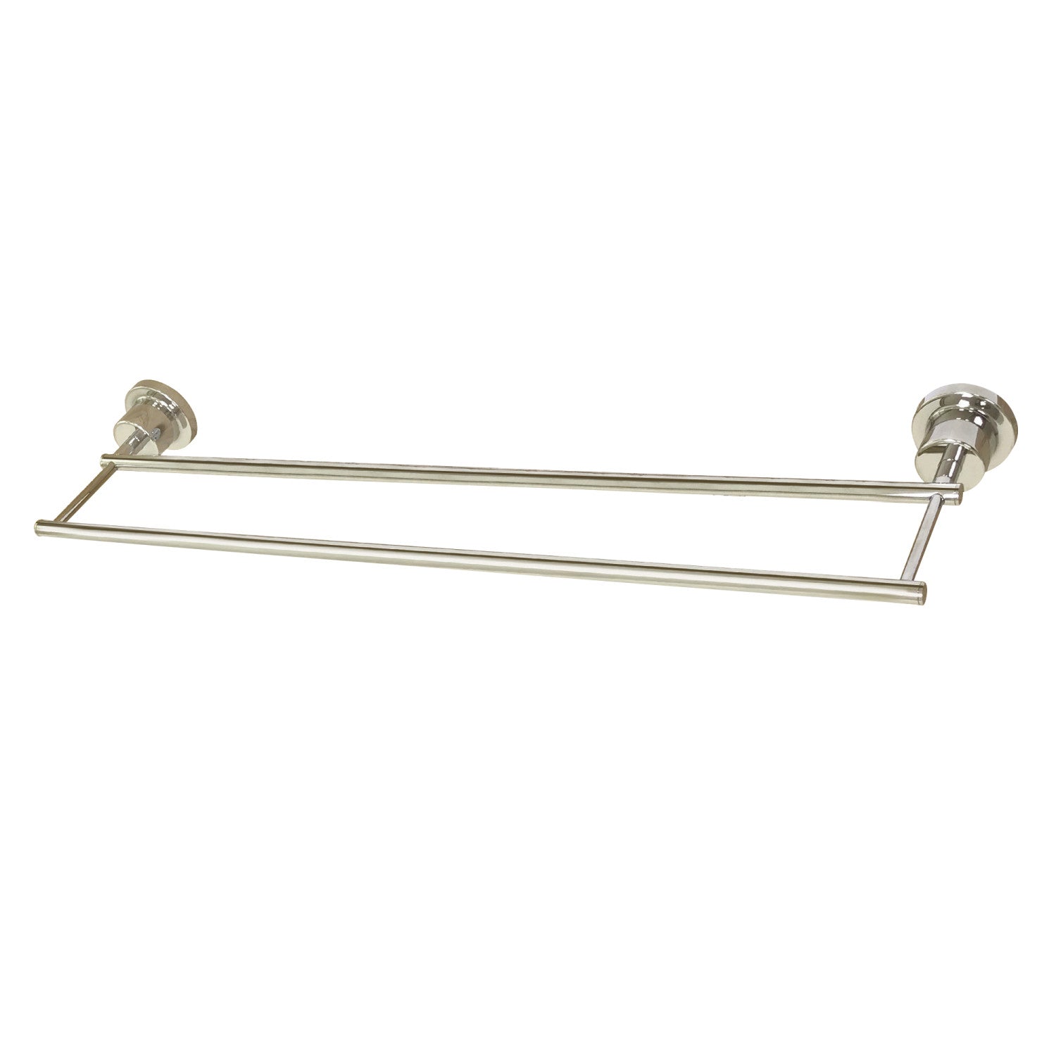 Brushed Nickel Lowes Double Towel Bar Moen Caldwell 24-in Spot