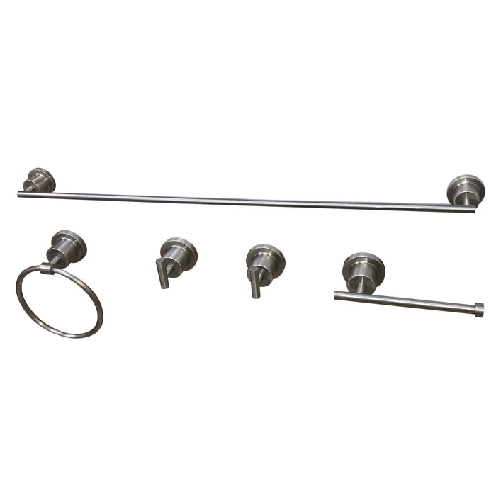 Kingston Sona BAH82134478SN - Concord 5-Piece 24-Inch Towel Bar Bathroom Accessory Set, Brushed Nickel