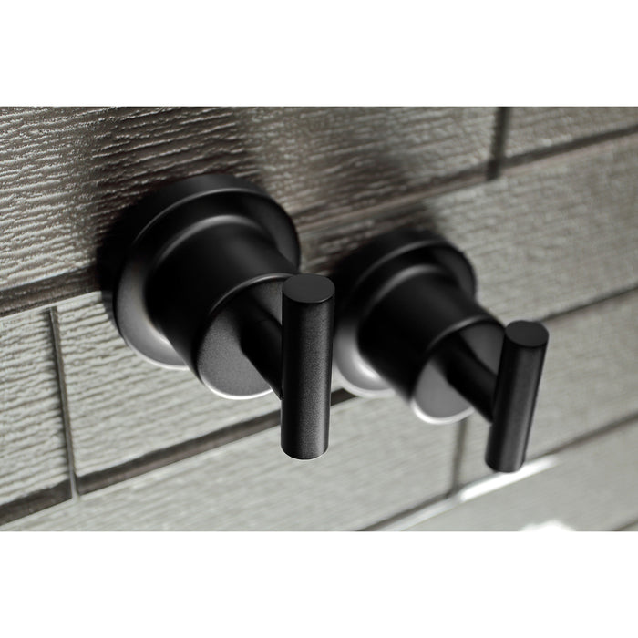 Kingston Sona BAH8213478MB - Concord 5-Piece 24-Inch Dual Towel Bar Bathroom Accessory Set, Matte Black