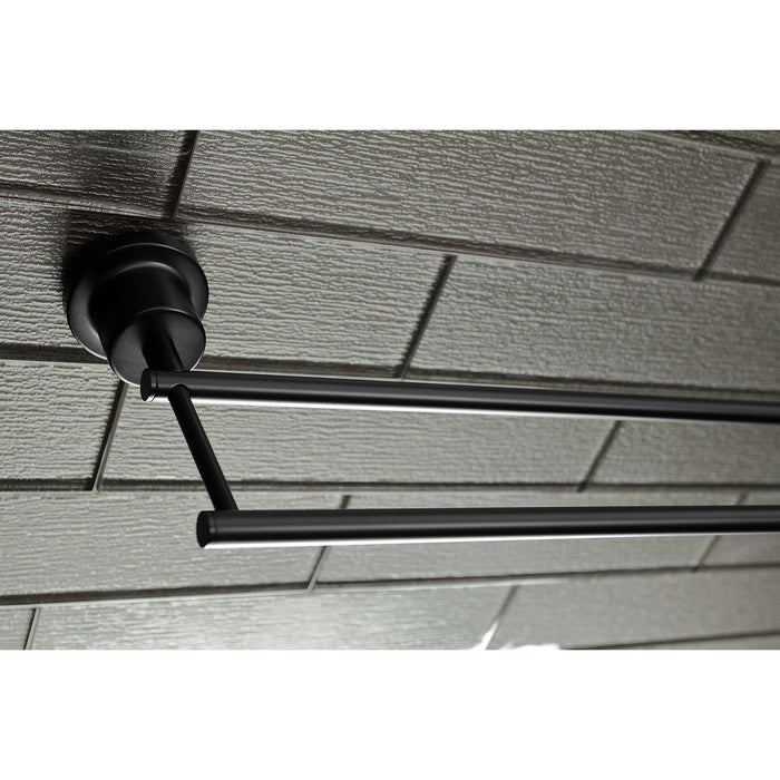 Kingston Sona BAH8213478MB - Concord 5-Piece 24-Inch Dual Towel Bar Bathroom Accessory Set, Matte Black