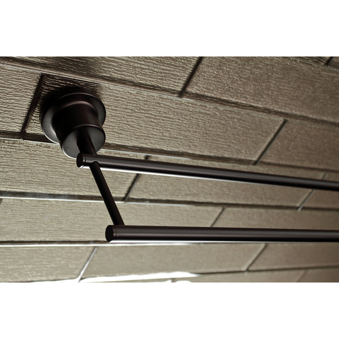 Kingston Sona BAH8213478ORB - Concord 5-Piece 24-Inch Dual Towel Bar Bathroom Accessory Set, Oil Rubbed Bronze