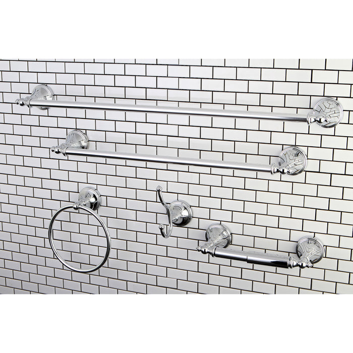 Kingston Heirloom BAHK1612478C - Naples 5-Piece 18-Inch and 24-Inch Towel Bars Bathroom Accessory Set, Polished Chrome