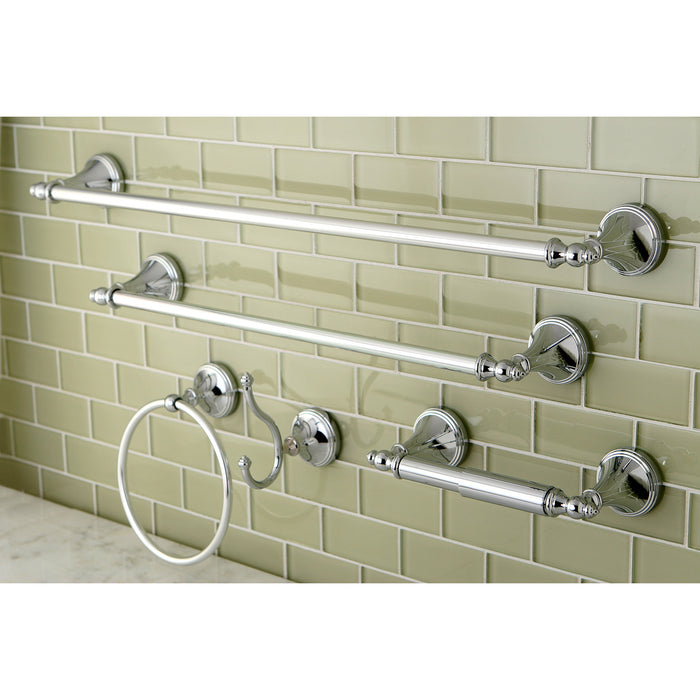 Kingston Heirloom BAHK1612478C - Naples 5-Piece 18-Inch and 24-Inch Towel Bars Bathroom Accessory Set, Polished Chrome