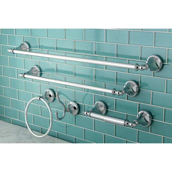 Kingston Heirloom BAHK1612478C - Naples 5-Piece 18-Inch and 24-Inch Towel Bars Bathroom Accessory Set, Polished Chrome