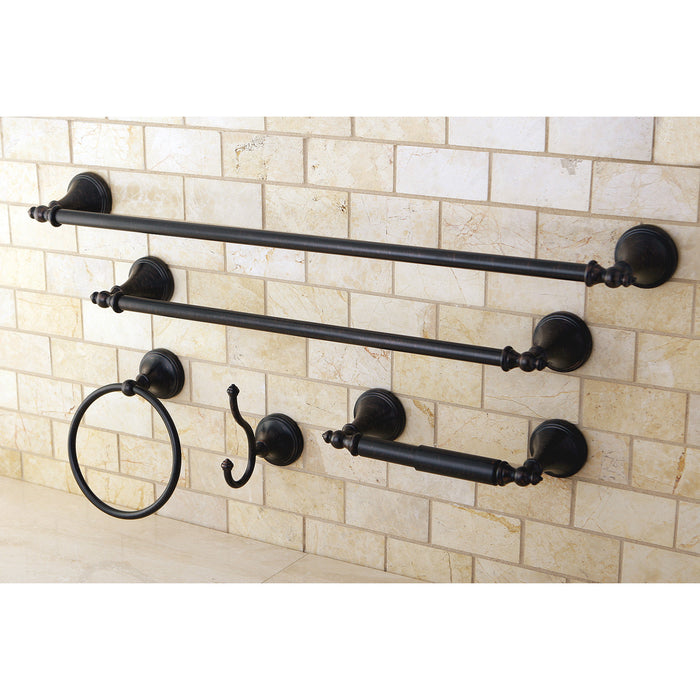 Kingston Heirloom BAHK1612478ORB - Naples 5-Piece 18-Inch and 24-Inch Towel Bars Bathroom Accessory Set, Oil Rubbed Bronze