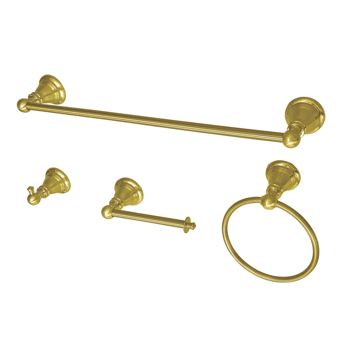 American Classic BAHK192478BB 4-Piece 18-Inch Towel Bar Bathroom Accessory Set, Brushed Brass