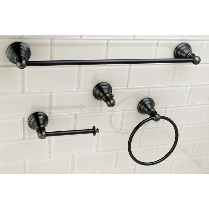 Kingston Heirloom BAHK192478ORB - American Classic 4-Piece 18-Inch Towel Bar Bathroom Accessory Set, Oil Rubbed Bronze