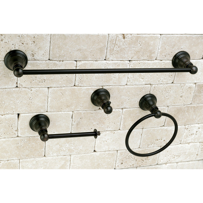 Kingston Heirloom BAHK192478ORB - American Classic 4-Piece 18-Inch Towel Bar Bathroom Accessory Set, Oil Rubbed Bronze