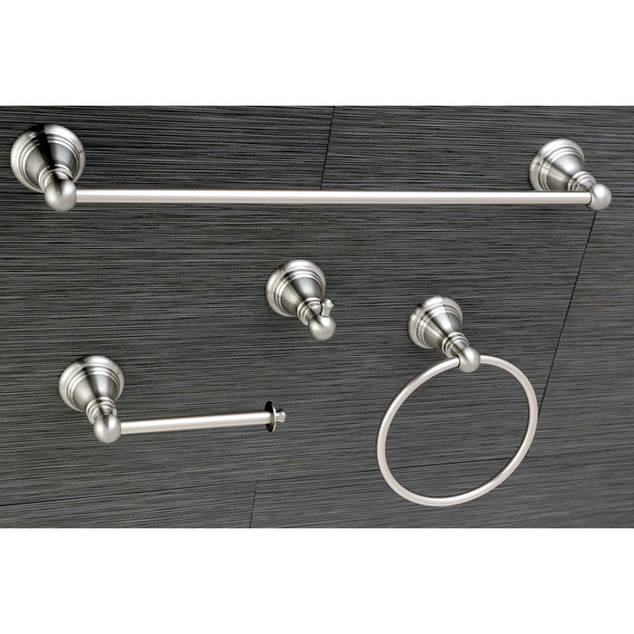 Kingston Heirloom BAHK192478SN - American Classic 4-Piece 18-Inch Towel Bar Bathroom Accessory Set, Brushed Nickel