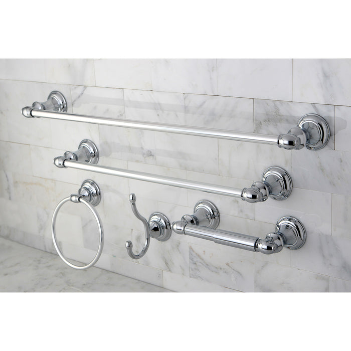 Provence BAHK2612478C 5-Piece 18-Inch and 24-Inch Towel Bars Bathroom Accessory Set, Polished Chrome