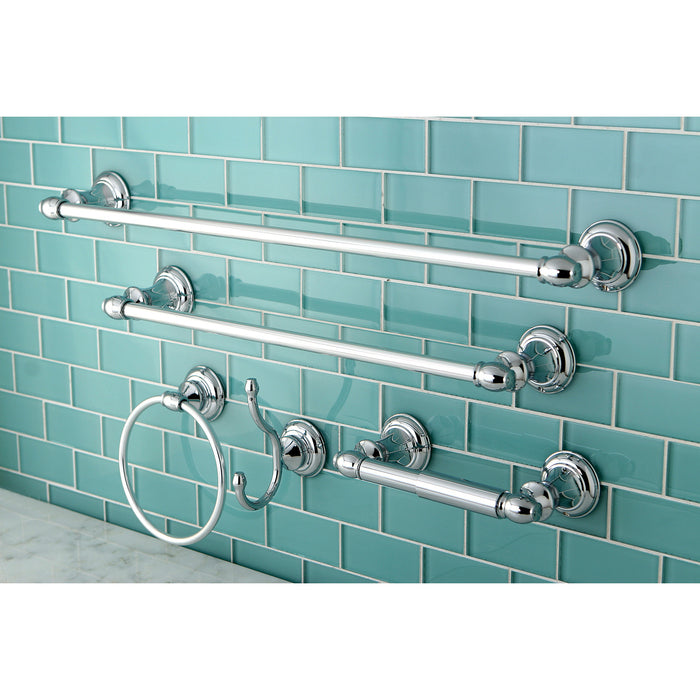 Provence BAHK2612478C 5-Piece 18-Inch and 24-Inch Towel Bars Bathroom Accessory Set, Polished Chrome