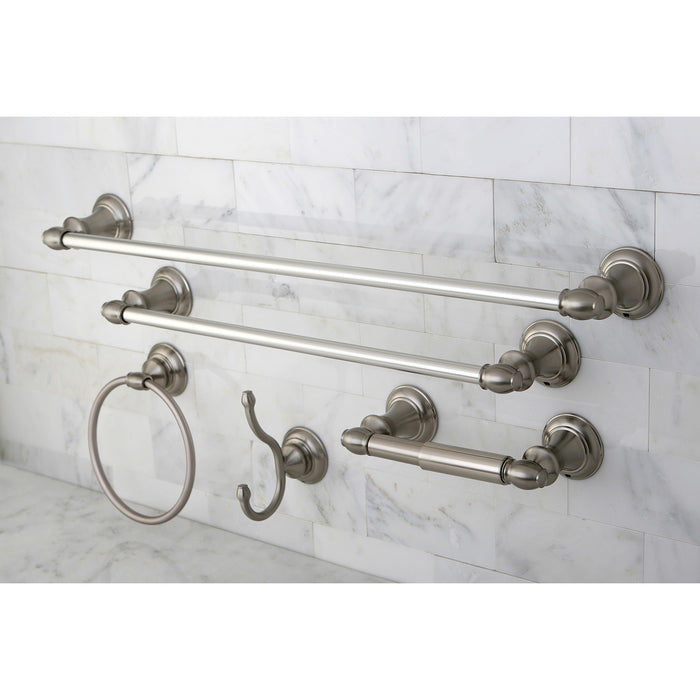 Provence BAHK2612478SN 5-Piece 18-Inch and 24-Inch Towel Bars Bathroom Accessory Set, Brushed Nickel