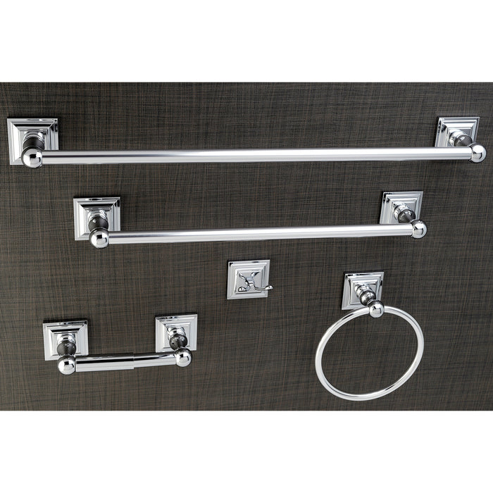 Kingston Tulare BAHK3212478C - Serano 5-Piece 18-Inch and 24-Inch Towel Bars Bathroom Accessory Set, Polished Chrome