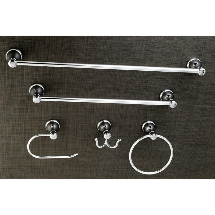 Kingston Tulare BAHK5012478C - Mesa Verde 5-Piece 18-Inch and 24-Inch Towel Bars Bathroom Accessory Set, Polished Chrome