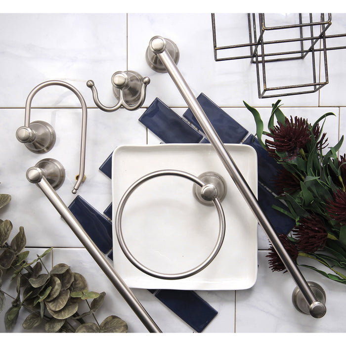 Kingston Tulare BAHK5012478SN - Mesa Verde 5-Piece 18-Inch and 24-Inch Towel Bars Bathroom Accessory Set, Brushed Nickel