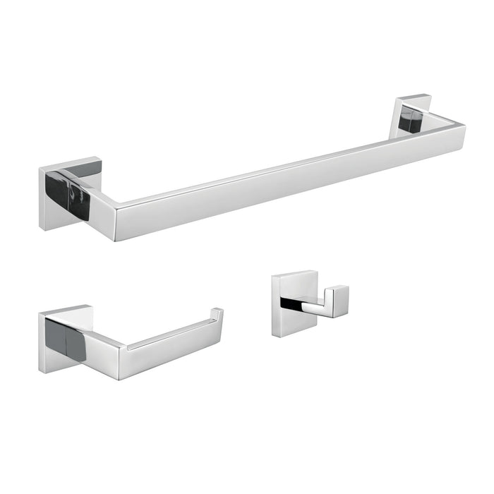 Kingston Sona BAHK60278C - Lasdun 3-Piece 18-Inch Towel Bar Bathroom Accessory Set, Polished Chrome