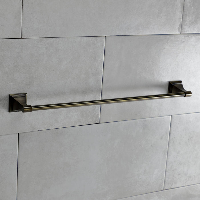 Kingston Tulare BAHK61212478AB - Monarch 5-Piece 18-Inch and 24-Inch Towel Bars Bathroom Accessory Set, Antique Brass