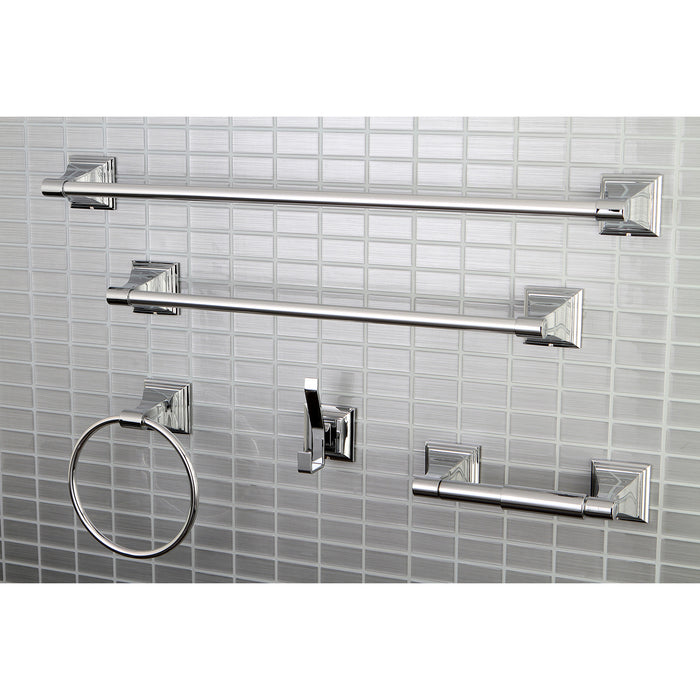 Kingston Tulare BAHK61212478C - Monarch 5-Piece 18-Inch and 24-Inch Towel Bars Bathroom Accessory Set, Polished Chrome
