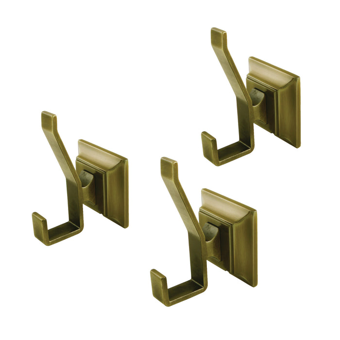 Kingston Tulare BAHK6127AB - Monarch 3-Piece Robe Hook, Antique Brass