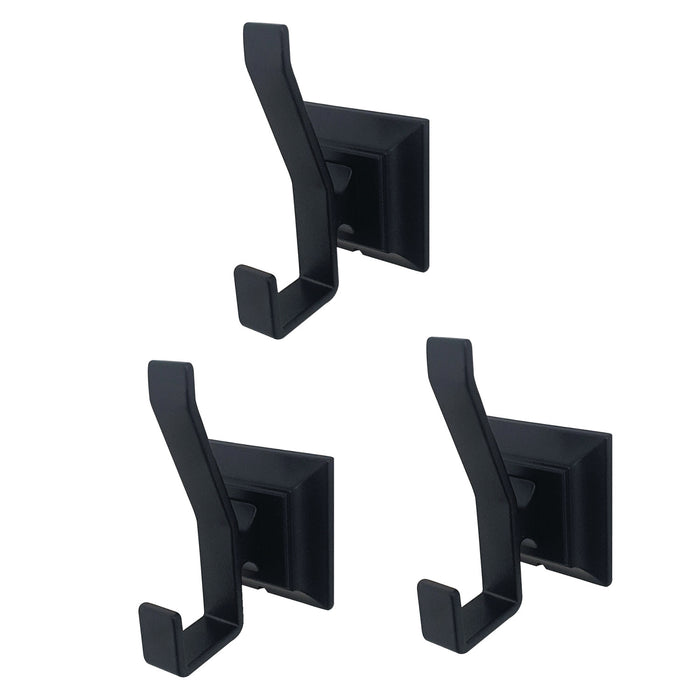 Kingston Tulare BAHK6127MB - Monarch 3-Piece Robe Hook, Matte Black