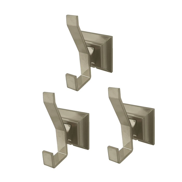 Kingston Tulare BAHK6127SN - Monarch 3-Piece Robe Hook, Brushed Nickel