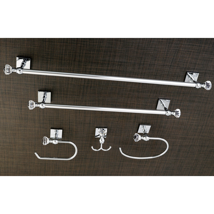 Kingston Celebrity BAHK70512478C 5-Piece 18-Inch and 24-Inch Towel Bars Bathroom Accessory Set, Polished Chrome