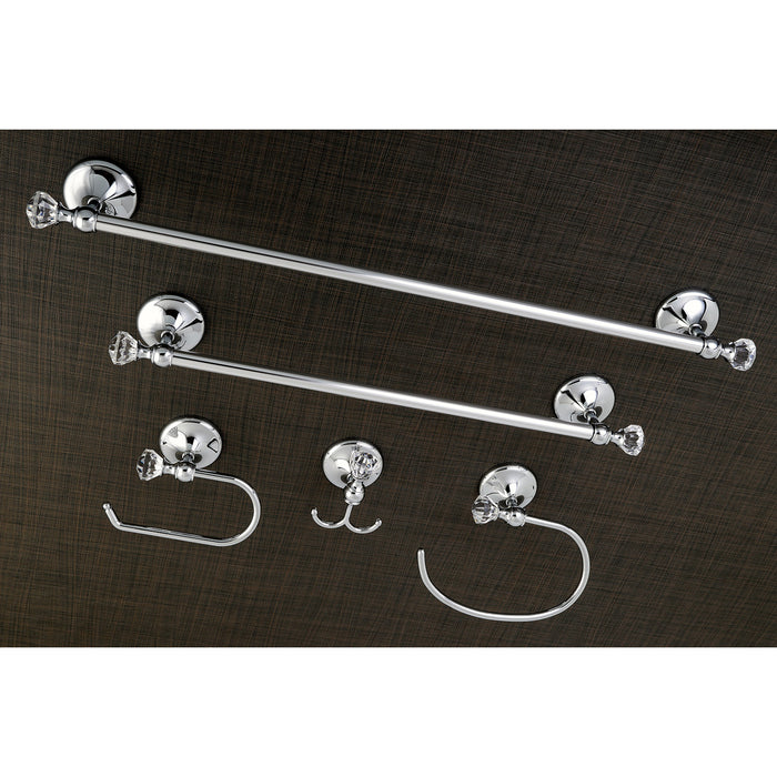 Kingston Celebrity BAHK71512478C 5-Piece 18-Inch and 24-Inch Towel Bars Bathroom Accessory Set, Polished Chrome