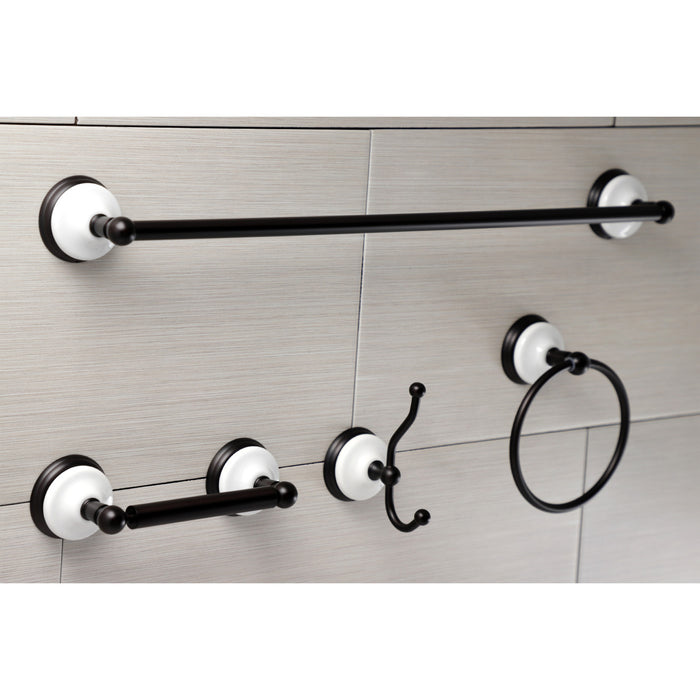 Kingston Heirloom BAK1111478ORB - Victorian 4-Piece 24-Inch Towel Bar Bathroom Accessory Set, Oil Rubbed Bronze