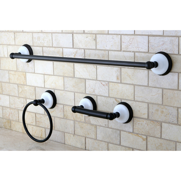 Kingston Heirloom BAK111148ORB - Victorian 3-Piece 24-Inch Towel Bar Bathroom Accessory Set, Oil Rubbed Bronze