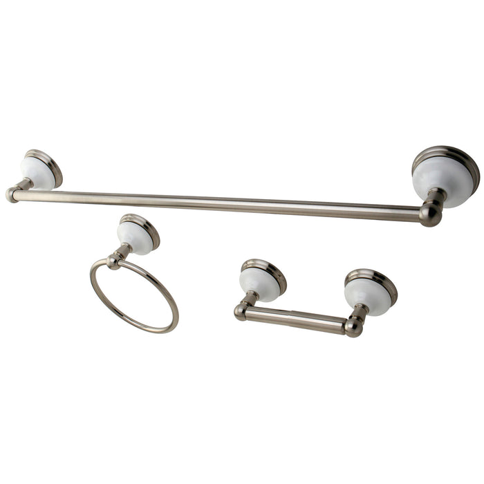 Victorian BAK111148SN 3-Piece 24-Inch Towel Bar Bathroom Accessory Set, Brushed Nickel