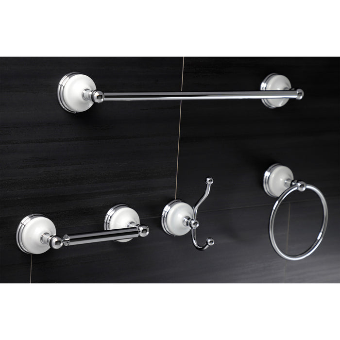 Victorian BAK1112478C 4-Piece 18-Inch Towel Bar Bathroom Accessory Set, Polished Chrome