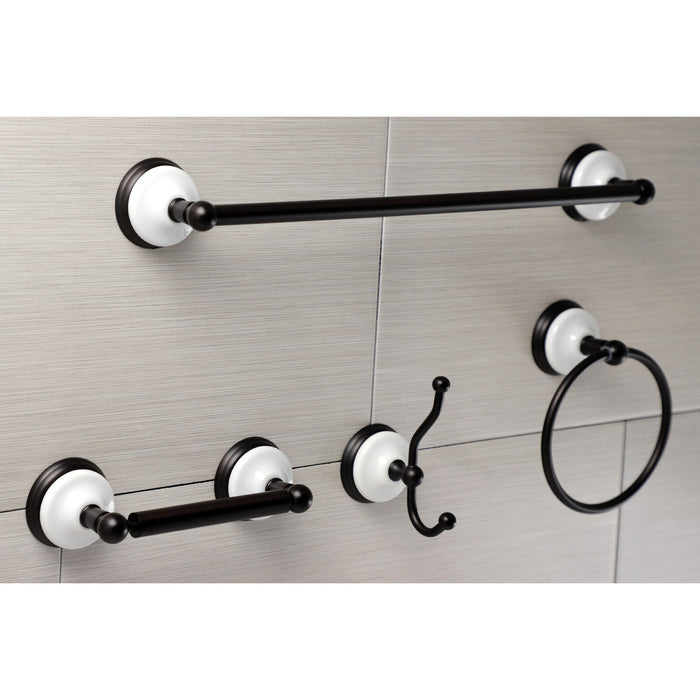 Kingston Heirloom BAK1112478ORB - Victorian 4-Piece 18-Inch Towel Bar Bathroom Accessory Set, Oil Rubbed Bronze