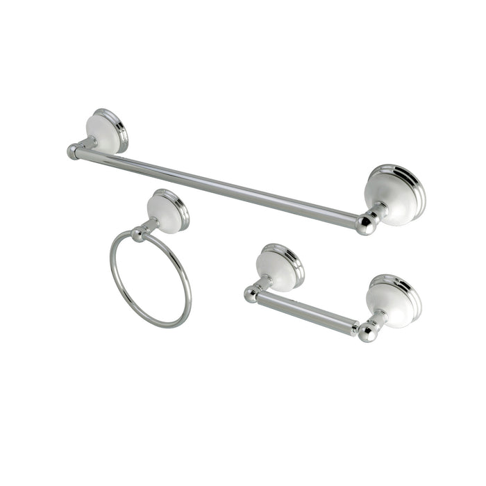Victorian BAK111248C 3-Piece 18-Inch Towel Bar Bathroom Accessory Set, Polished Chrome