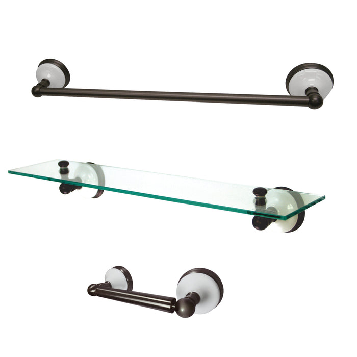 Kingston Heirloom BAK111289ORB - Victorian 3-Piece 18-Inch Towel Bar Bathroom Accessory Set, Oil Rubbed Bronze