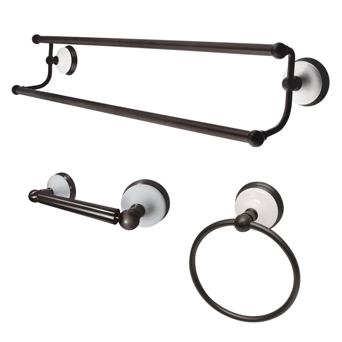 Victorian BAK111348ORB 3-Piece 24-Inch Dual Towel Bar Bathroom Accessory Set, Oil Rubbed Bronze