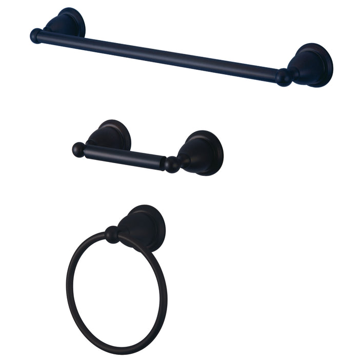 Heritage BAK175148ORB 3-Piece 24-Inch Towel Bar Bathroom Accessory Set, Oil Rubbed Bronze