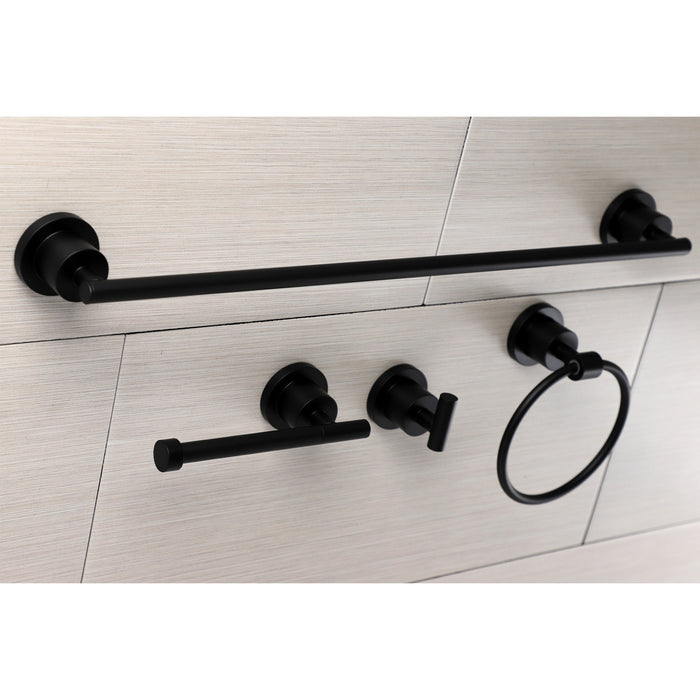 Kingston Sona BAK8211478MB - Concord 4-Piece 24-Inch Towel Bar Bathroom Accessory Set, Matte Black
