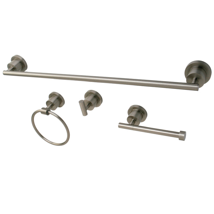 Kingston Sona BAK8211478SN - Concord 4-Piece 24-Inch Towel Bar Bathroom Accessory Set, Brushed Nickel