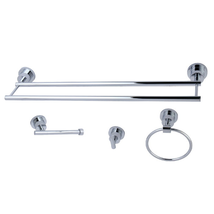 Kingston Sona BAK8213478C - Concord 4-Piece 24-Inch Dual Towel Bar Bathroom Accessory Set, Polished Chrome