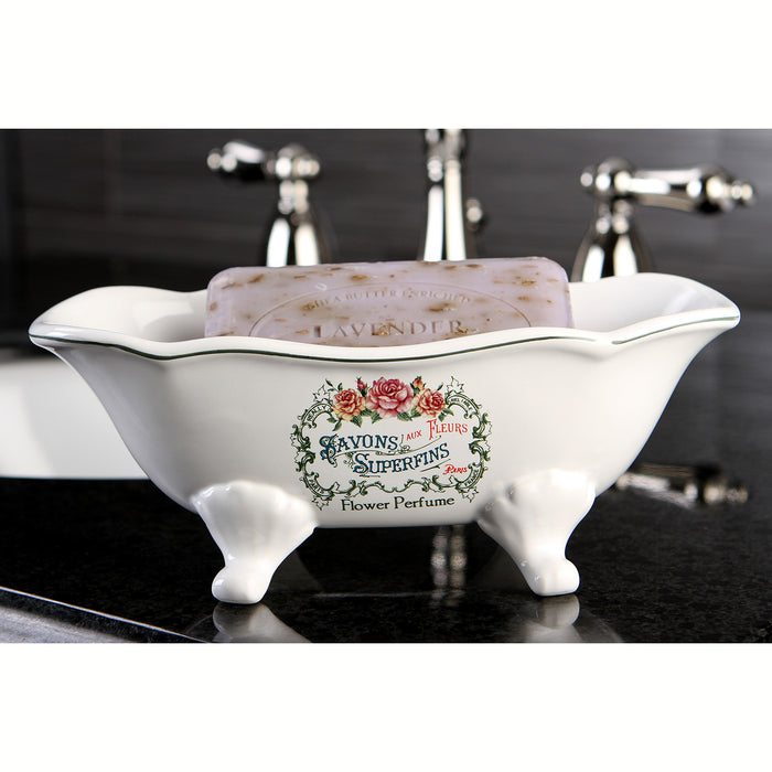 Kingston Heirloom BATUBFLW - Savons Superfins 7-9/16-Inch Mini Tub, White
