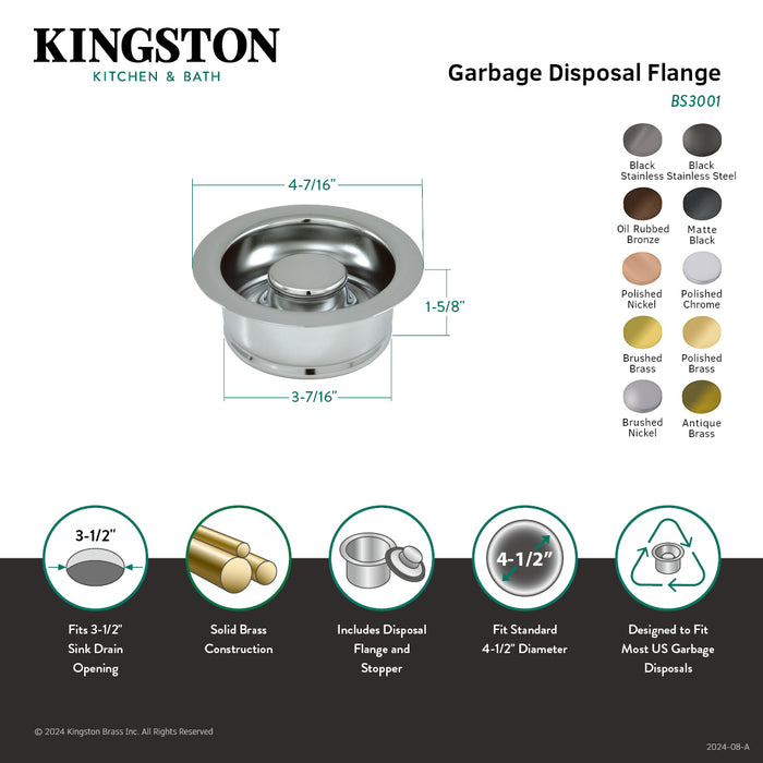 Kingston Made To Match BS3006AC Garbage Disposal Flange, Antique Copper